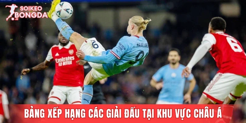 Bảng xếp hạng các giải đấu tại khu vực châu Á