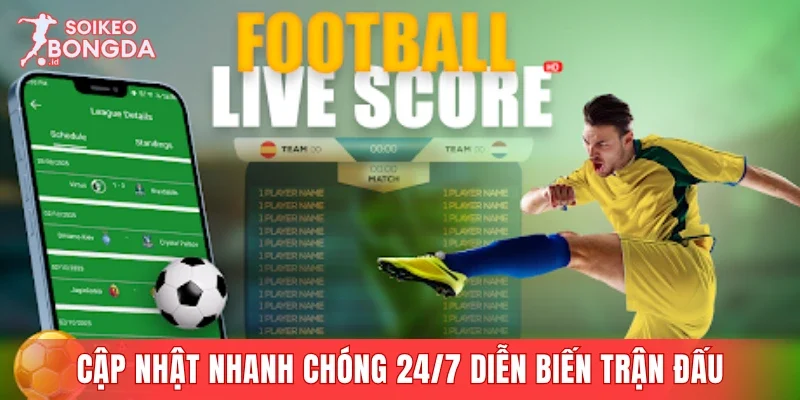 Cập nhật nhanh chóng 24/7 diễn biến trận đấu quan trọng
