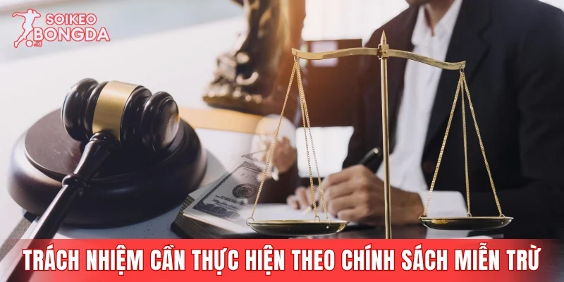 Trách nhiệm cần thực hiện theo chính sách miễn trừ